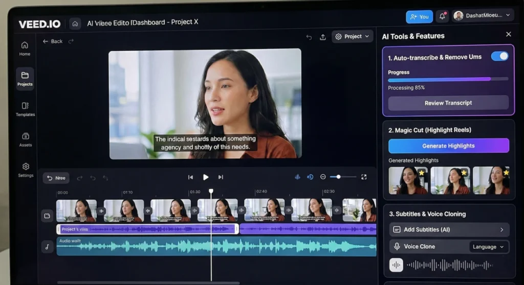 Veed.io AI video editing tool for marketers