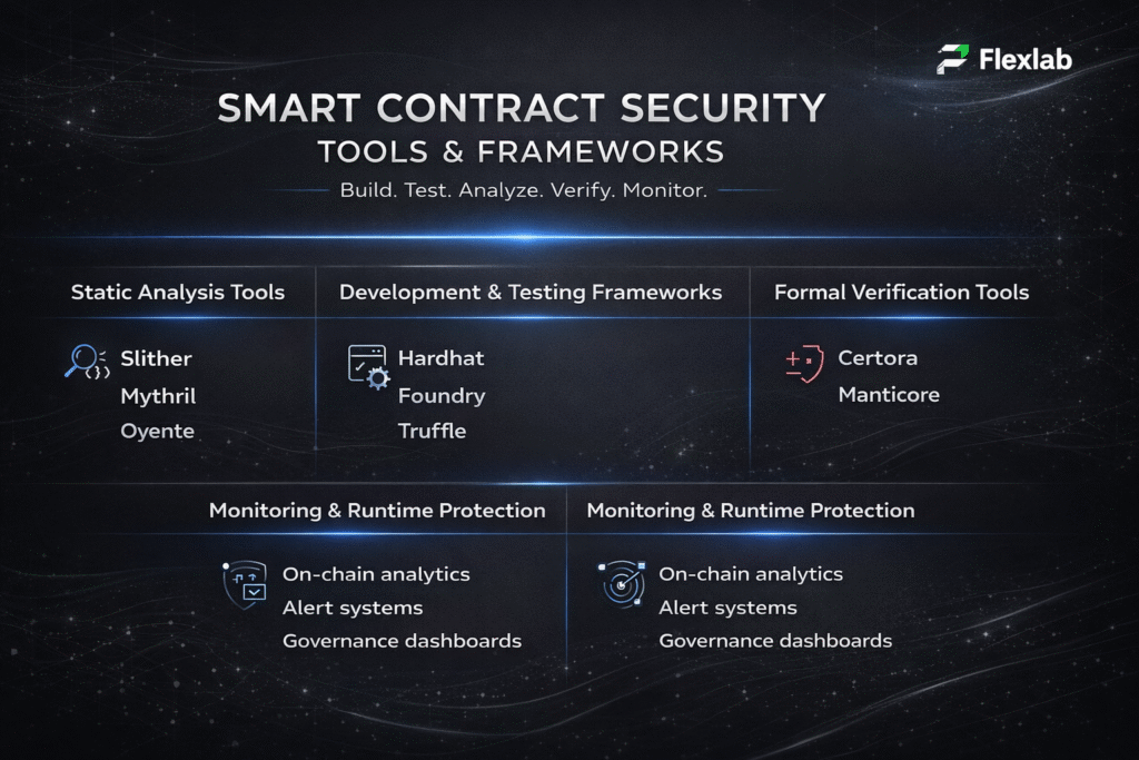 Tools & frameworks used in the security of smart contracts