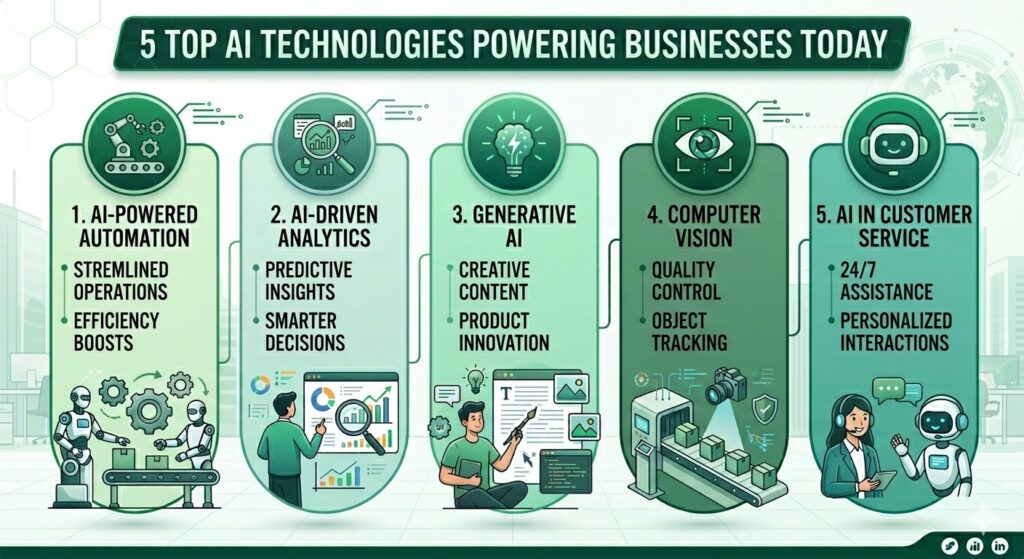 5 Top AI Technologies Powering Businesses Today