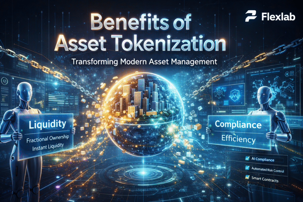 Infographic showing liquidity, compliance, and cost efficiency in digital assets