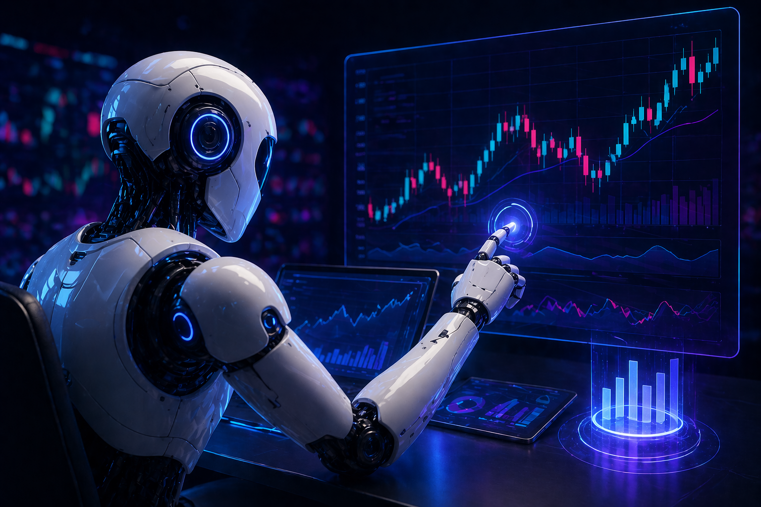 Futuristic robot trading environment