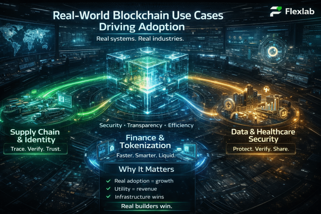 blockchain technology network illustration